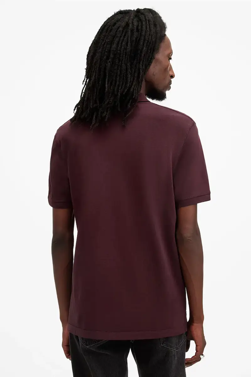 polo in cotone REFORM colore rosso M075PB Granata miniatura 3