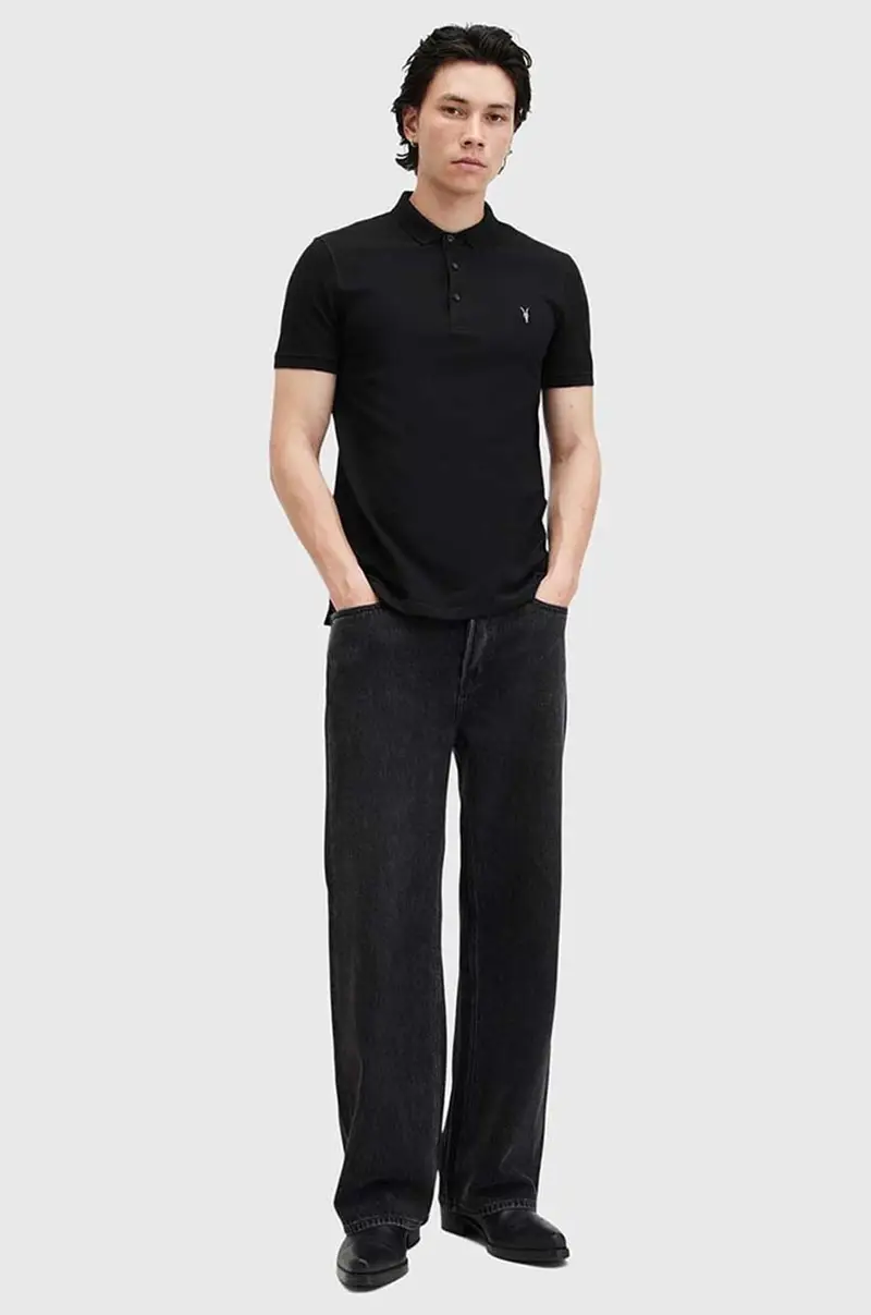 AllSaints Polo Nero 4214956 miniatura 4