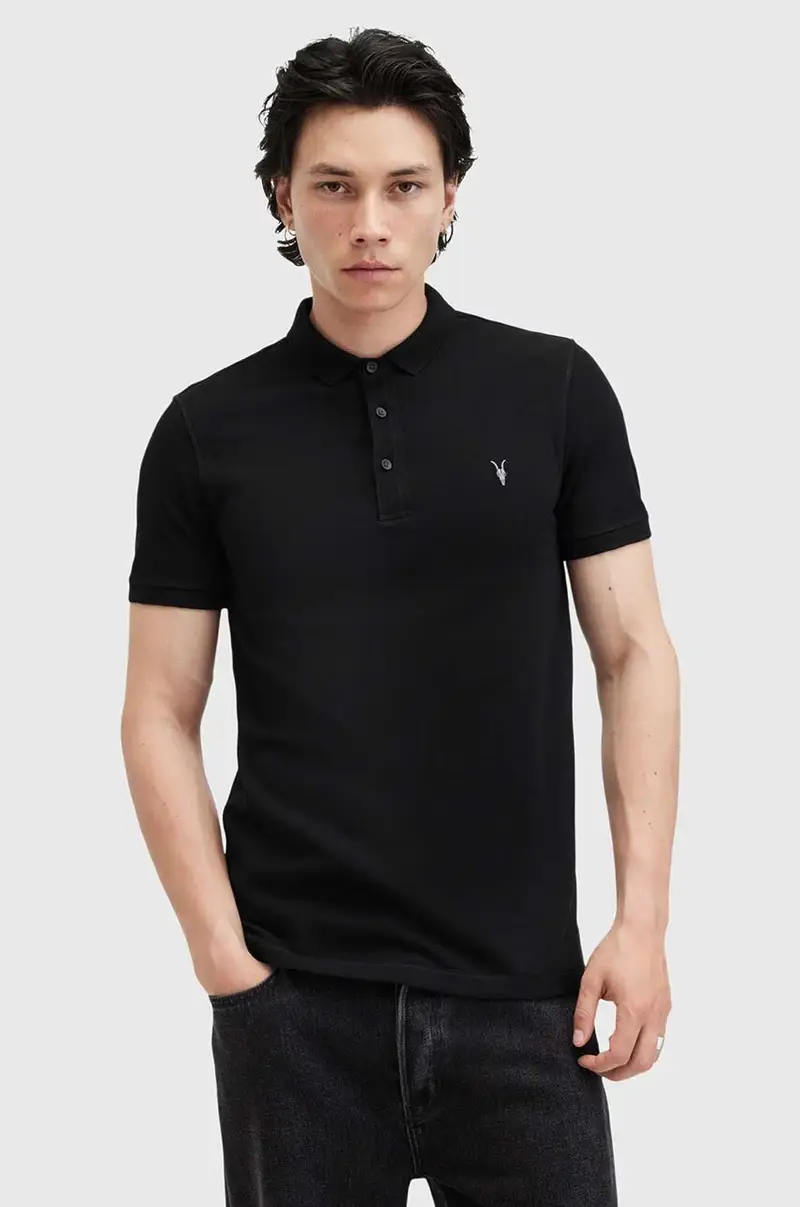 AllSaints Polo Nero 4214956
