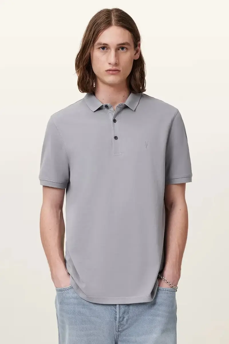 AllSaints Polo Uomo Grigio 3249886 miniatura 2
