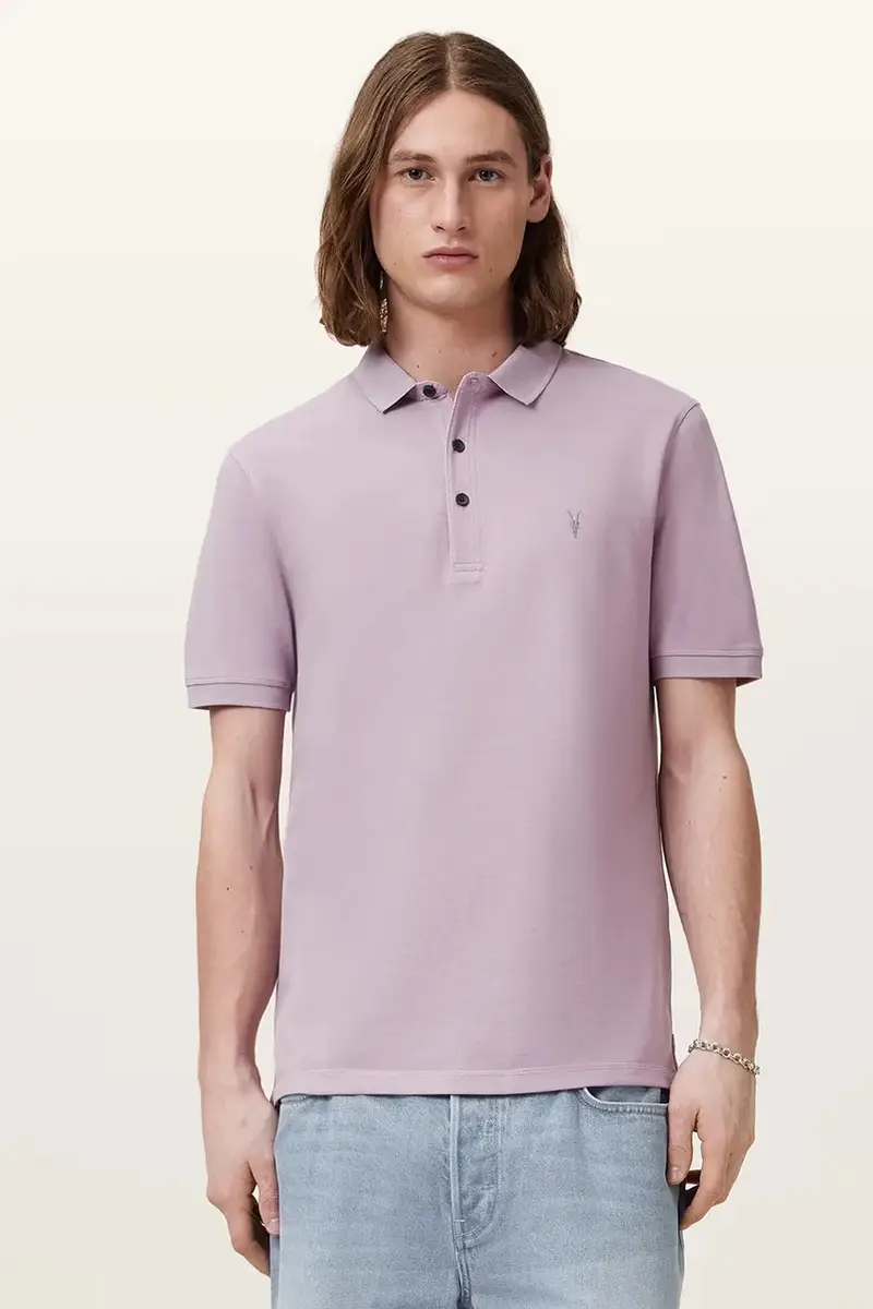AllSaints Polo Uomo Grigio 3249886 miniatura 5