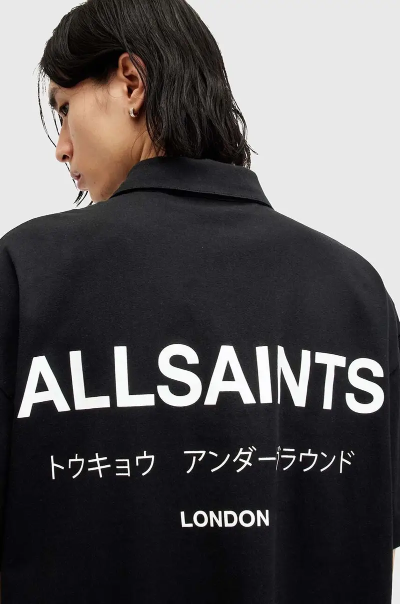 polo in cotone UNDERGROUND SS POLO colore nero M047PA miniatura 3