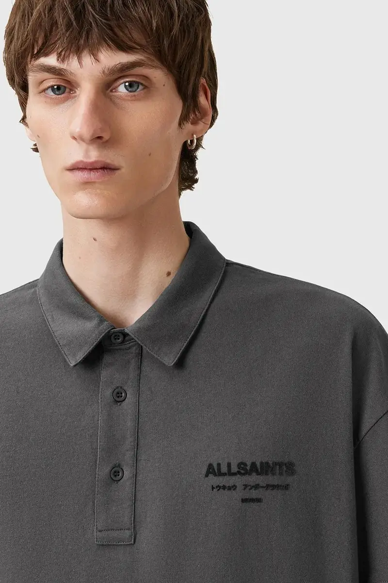 AllSaints Polo Uomo Grigio 3137884 miniatura 2