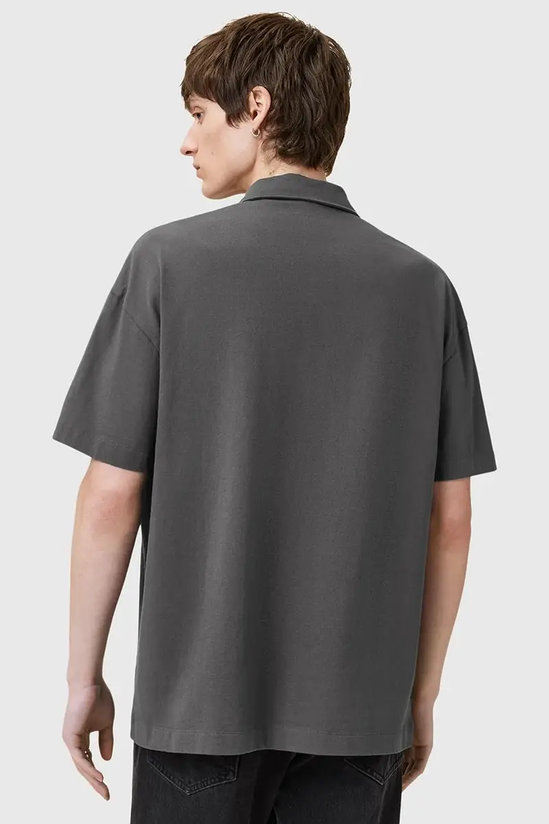AllSaints Polo Uomo Grigio 3137884 miniatura 3