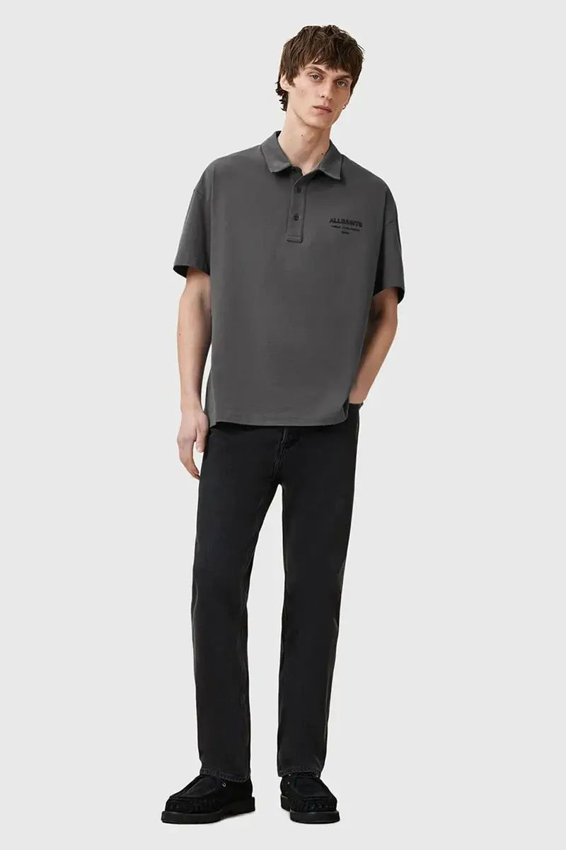 AllSaints Polo Uomo Grigio 3137884 miniatura 4