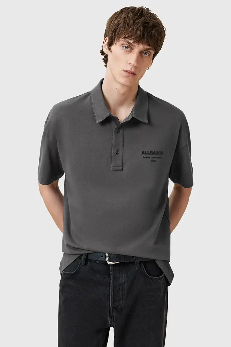 AllSaints Polo Uomo Grigio 3137884