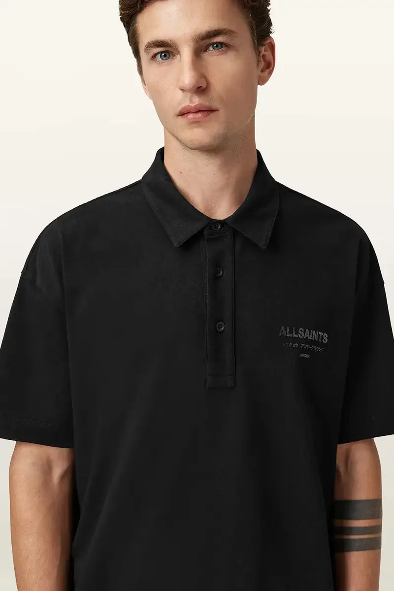 AllSaints Polo Uomo Nero 3152527 miniatura 2