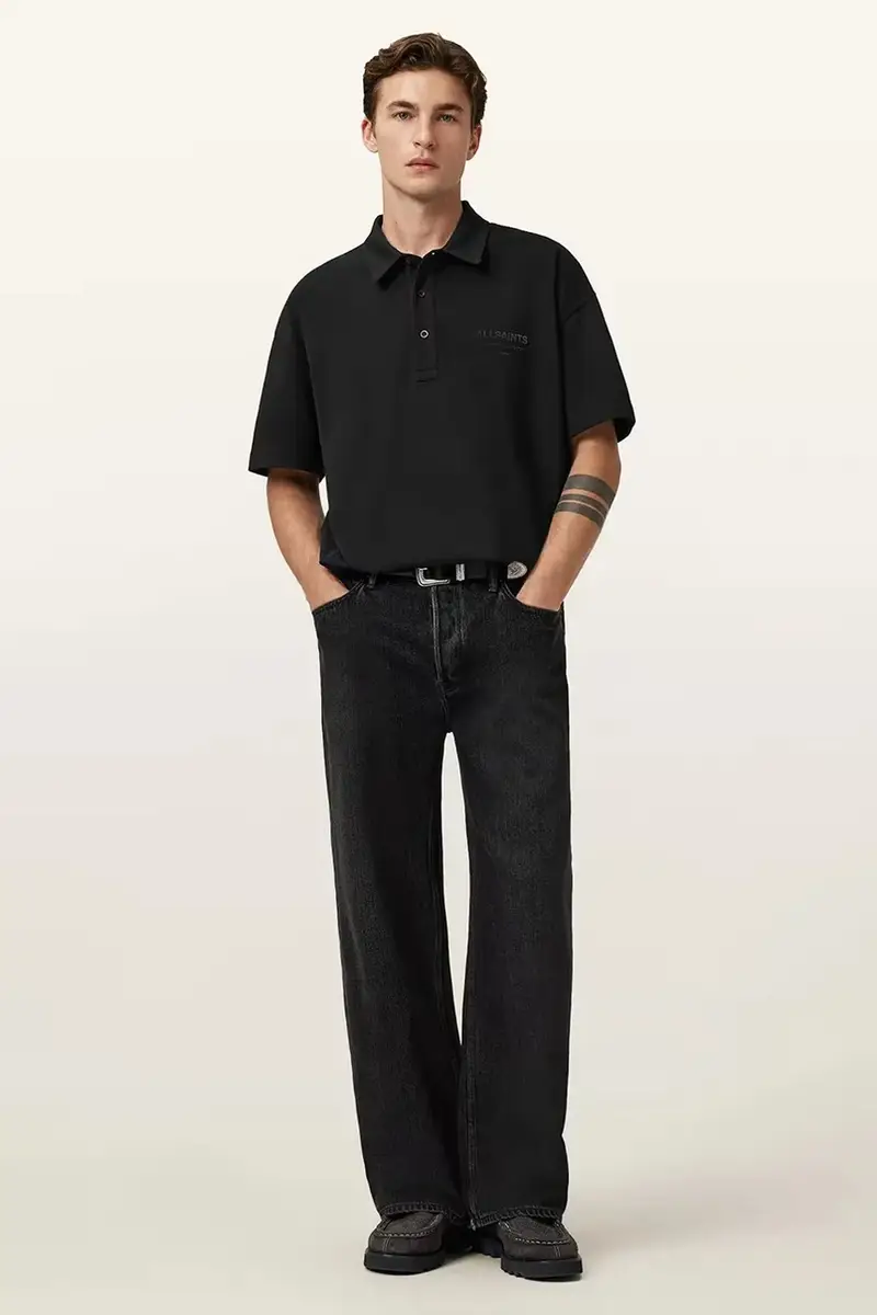 AllSaints Polo Uomo Nero 3152527 miniatura 5