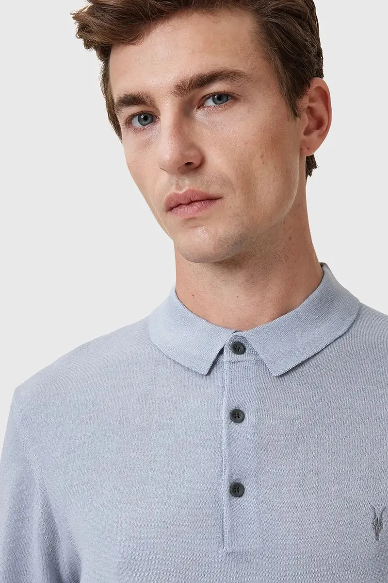 AllSaints Polo Uomo Blu 2885874 miniatura 2