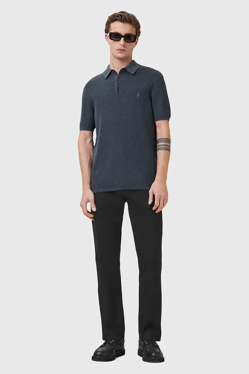 AllSaints Polo Uomo Blu 2982671 miniatura 5