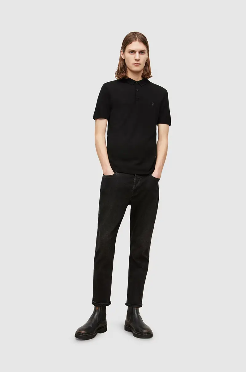 AllSaints Polo Uomo Nero 3261351 miniatura 4