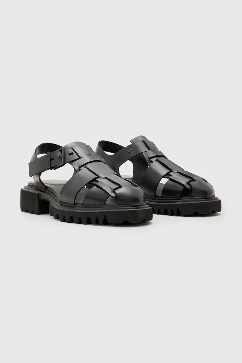sandali in pelle Tess Sandal donna colore nero W041FC miniatura 2