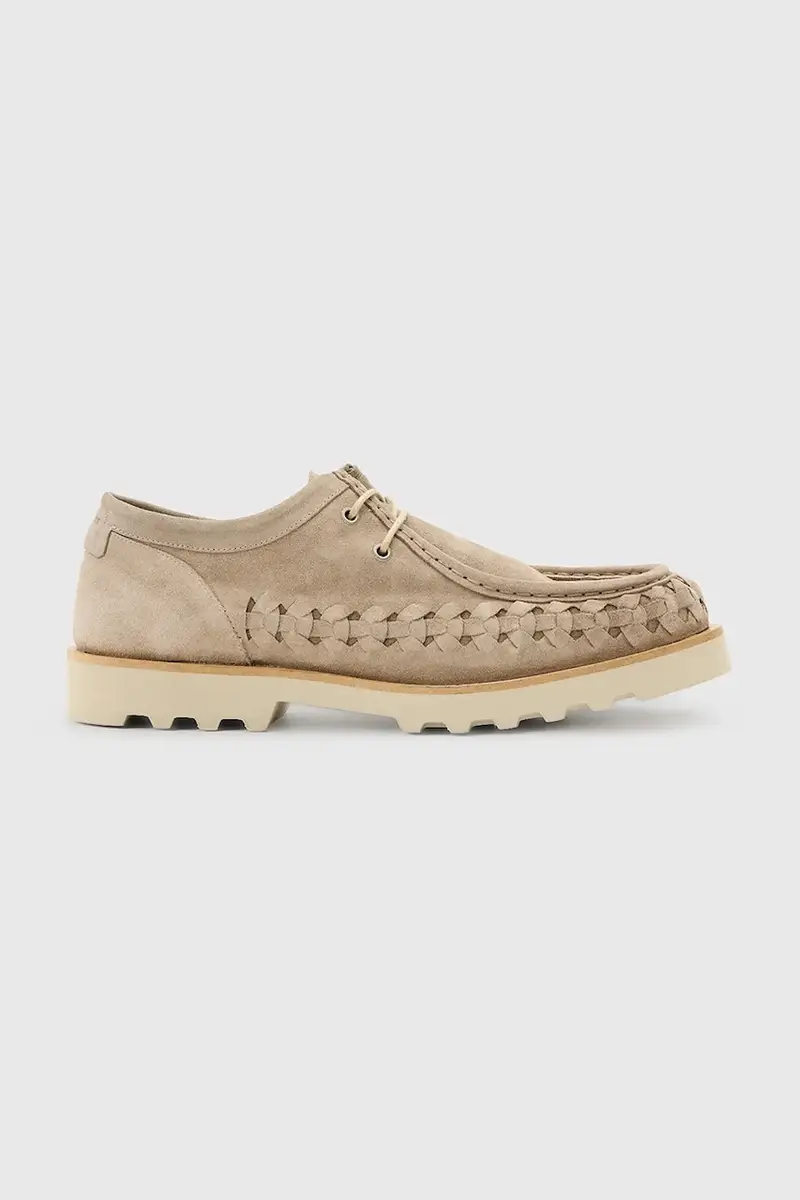 scarpe in camoscio Skiff Woven Shoe uomo colore beige M057FC