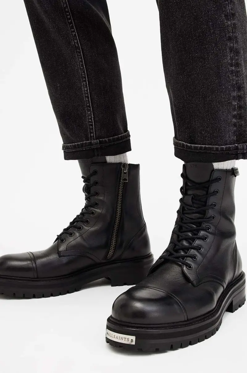 scarpe in pelle Hank Boot uomo colore nero M004FB miniatura 5