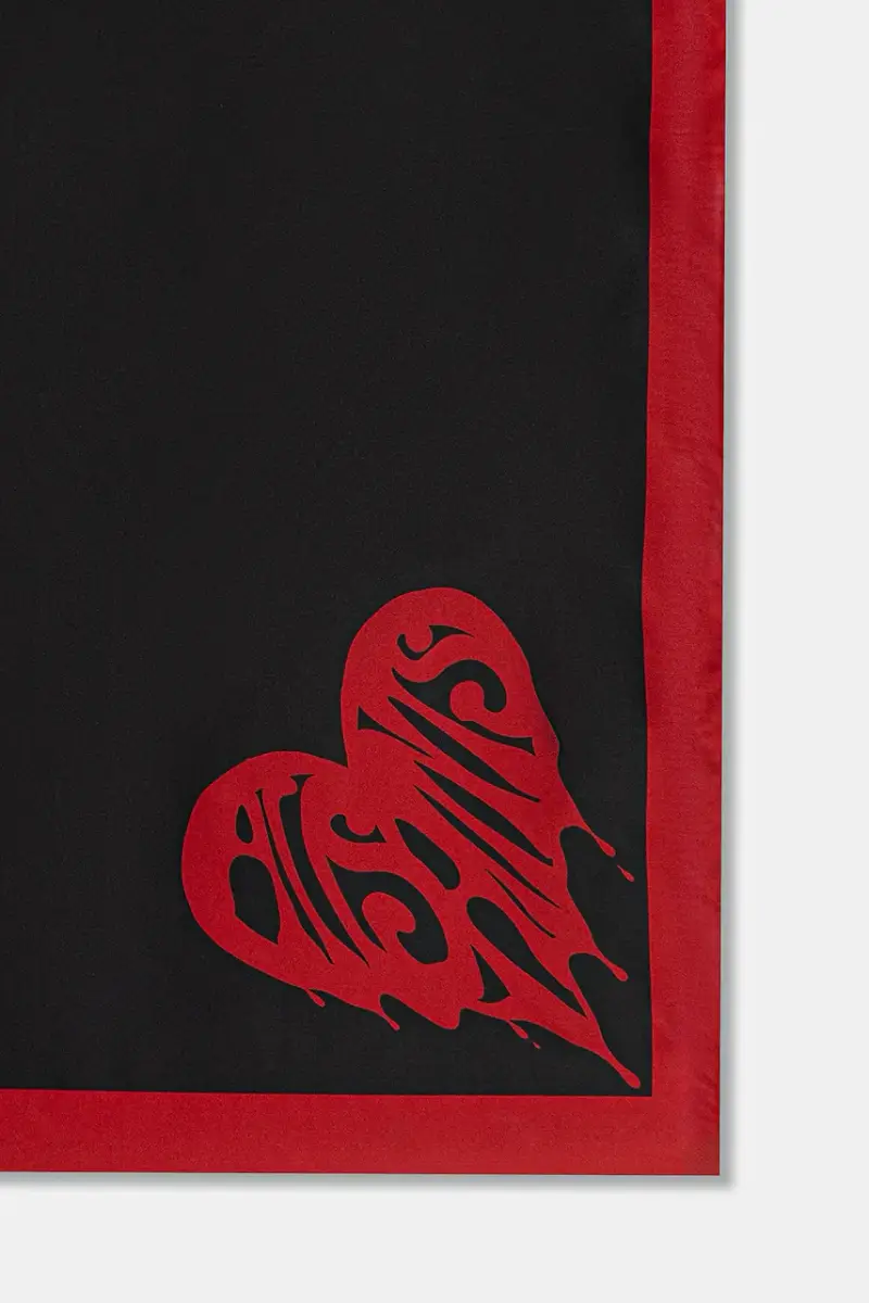 scialle in seta Nero miniatura 2