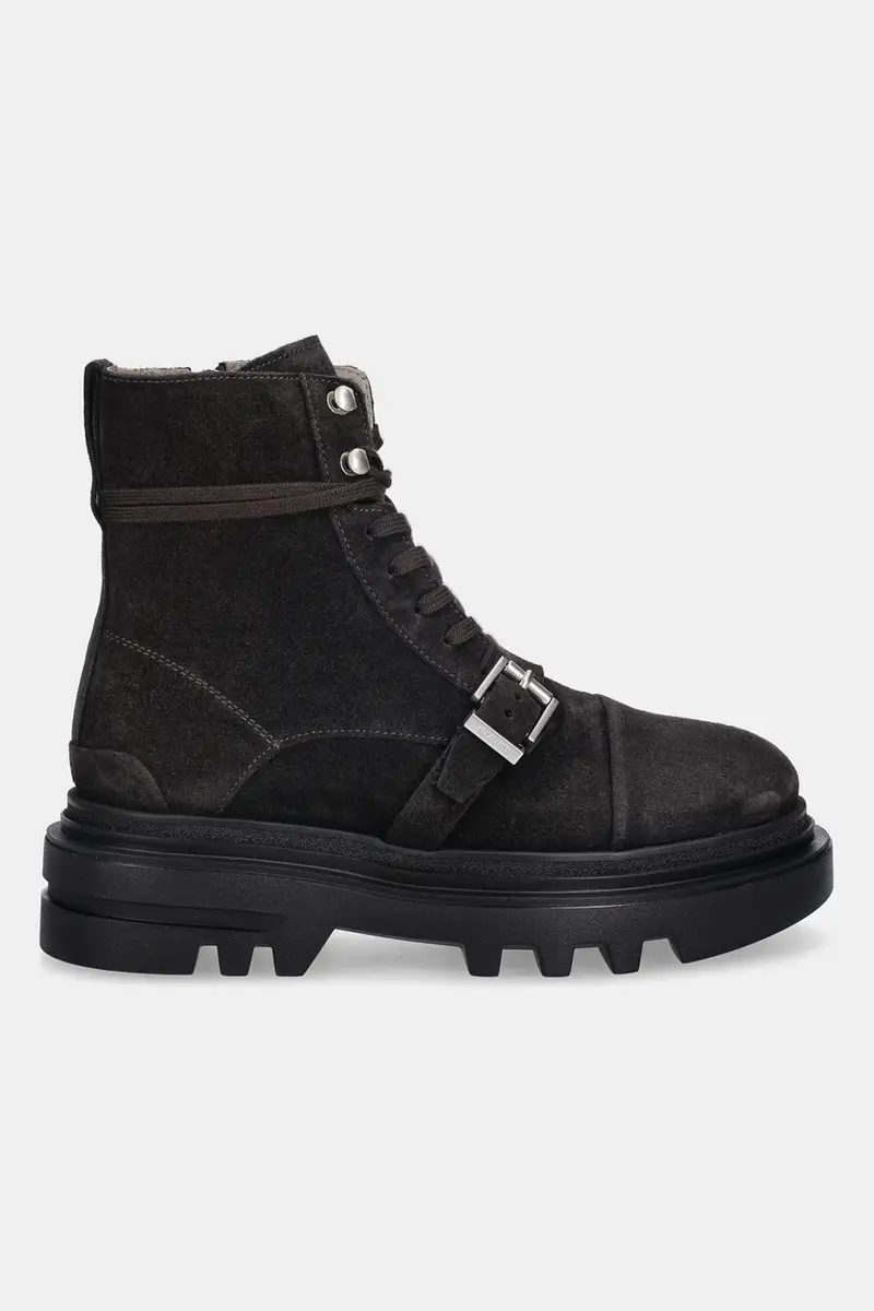 stivaletti alla caviglia in camoscio ASTRID SUEDE BOOT donna colore marrone W004FD miniatura 2