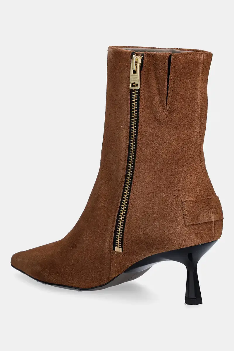 stivaletti alla caviglia in camoscio VIVIAN SUEDE BOOT donna colore marrone W009FD miniatura 3