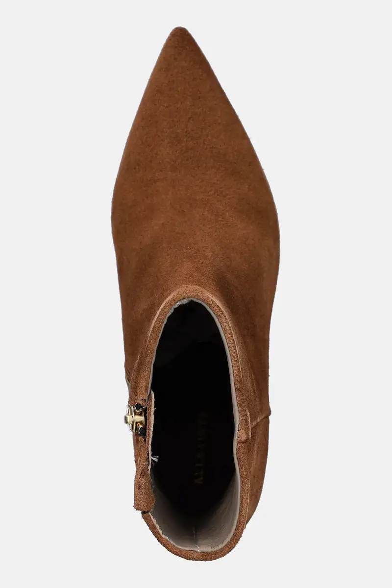 stivaletti alla caviglia in camoscio VIVIAN SUEDE BOOT donna colore marrone W009FD miniatura 4