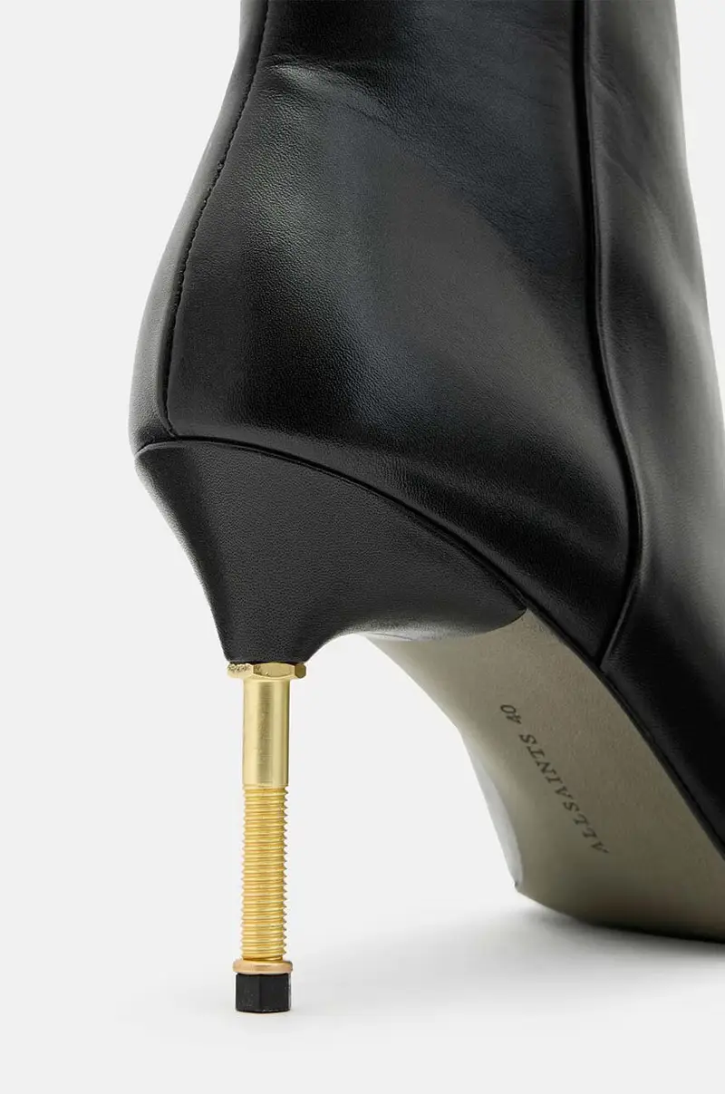 stivaletti alla caviglia in pelle Natasha Boot donna colore nero W001FB miniatura 4