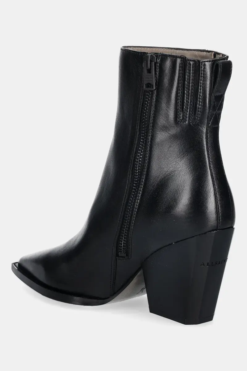 stivaletti alla caviglia in pelle Rizzo Boot donna colore nero W025FD miniatura 3