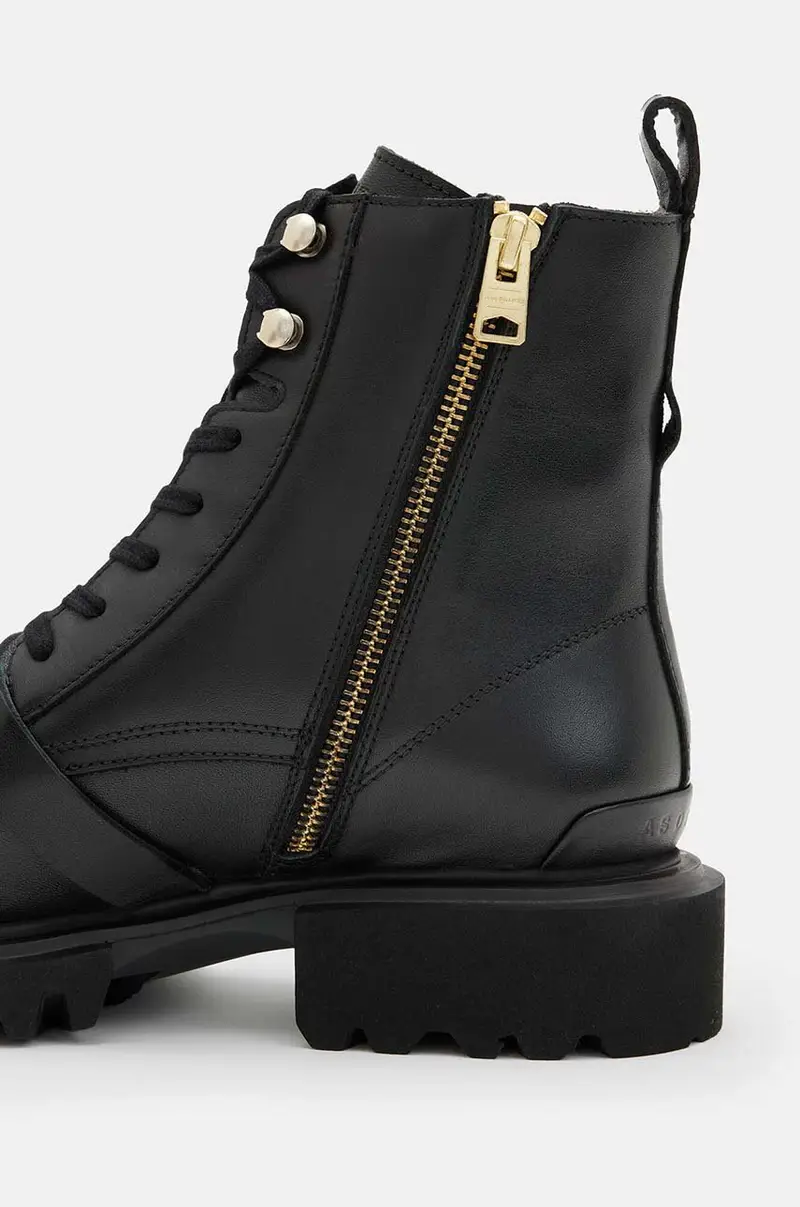 stivaletti alla caviglia in pelle Tori Boot Nero miniatura 4