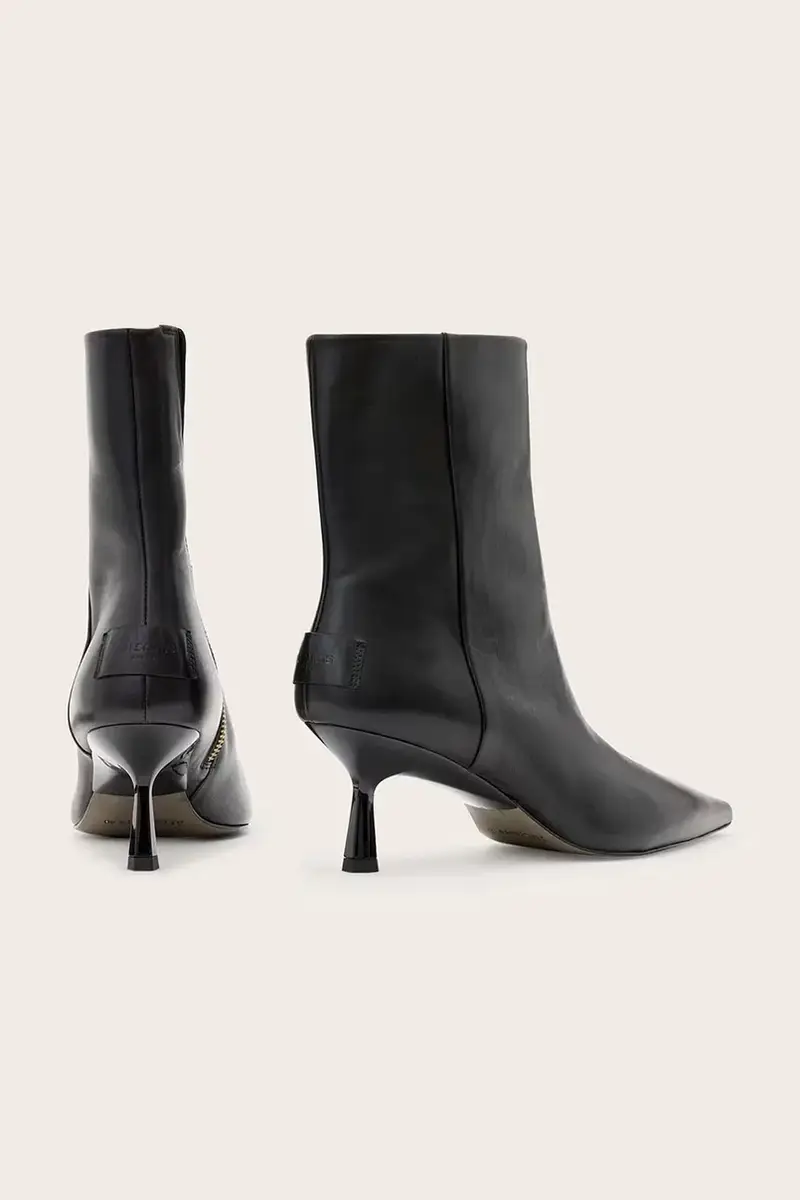 stivaletti alla caviglia in pelle VIVIAN BOOT donna colore nero W008FD miniatura 3