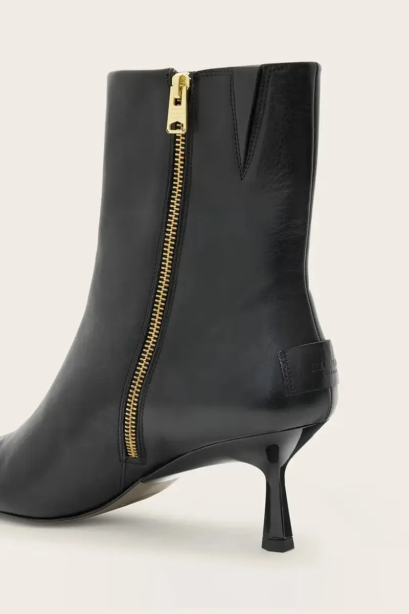 stivaletti alla caviglia in pelle VIVIAN BOOT donna colore nero W008FD miniatura 4