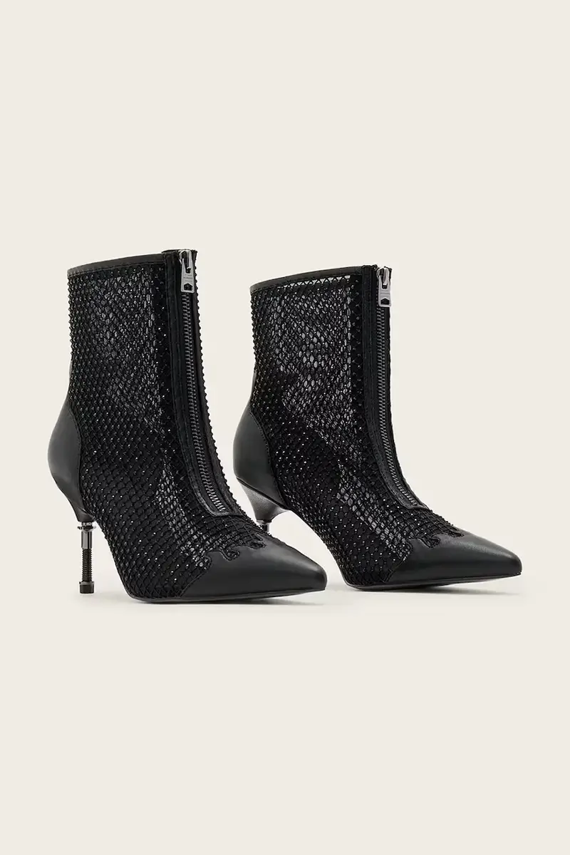 stivaletti alla caviglia Natasha Mesh Boot donna colore nero W076FD miniatura 2