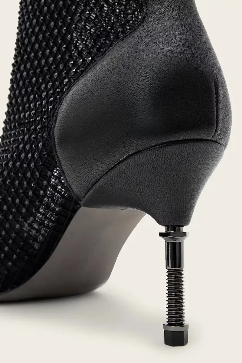 stivaletti alla caviglia Natasha Mesh Boot donna colore nero W076FD miniatura 4