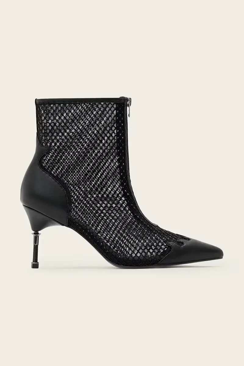stivaletti alla caviglia Natasha Mesh Boot donna colore nero W076FD