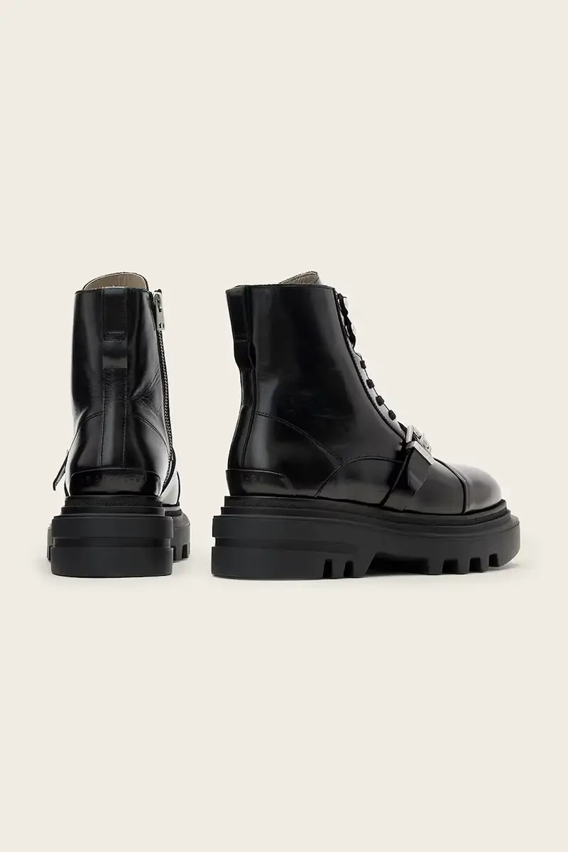 stivali da motociclista in pelle ASTRID BOOT Nero miniatura 3