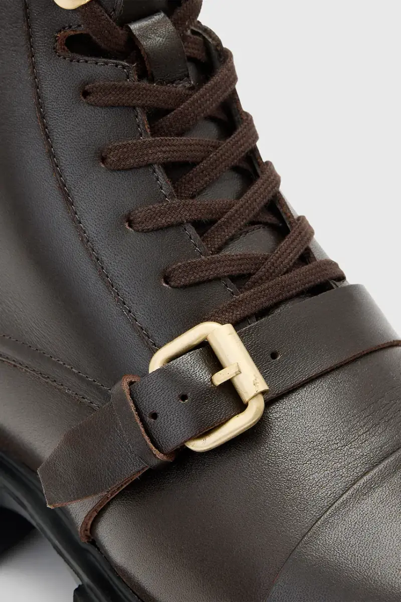 stivali da motociclista in pelle TORI BOOT Marrone miniatura 4