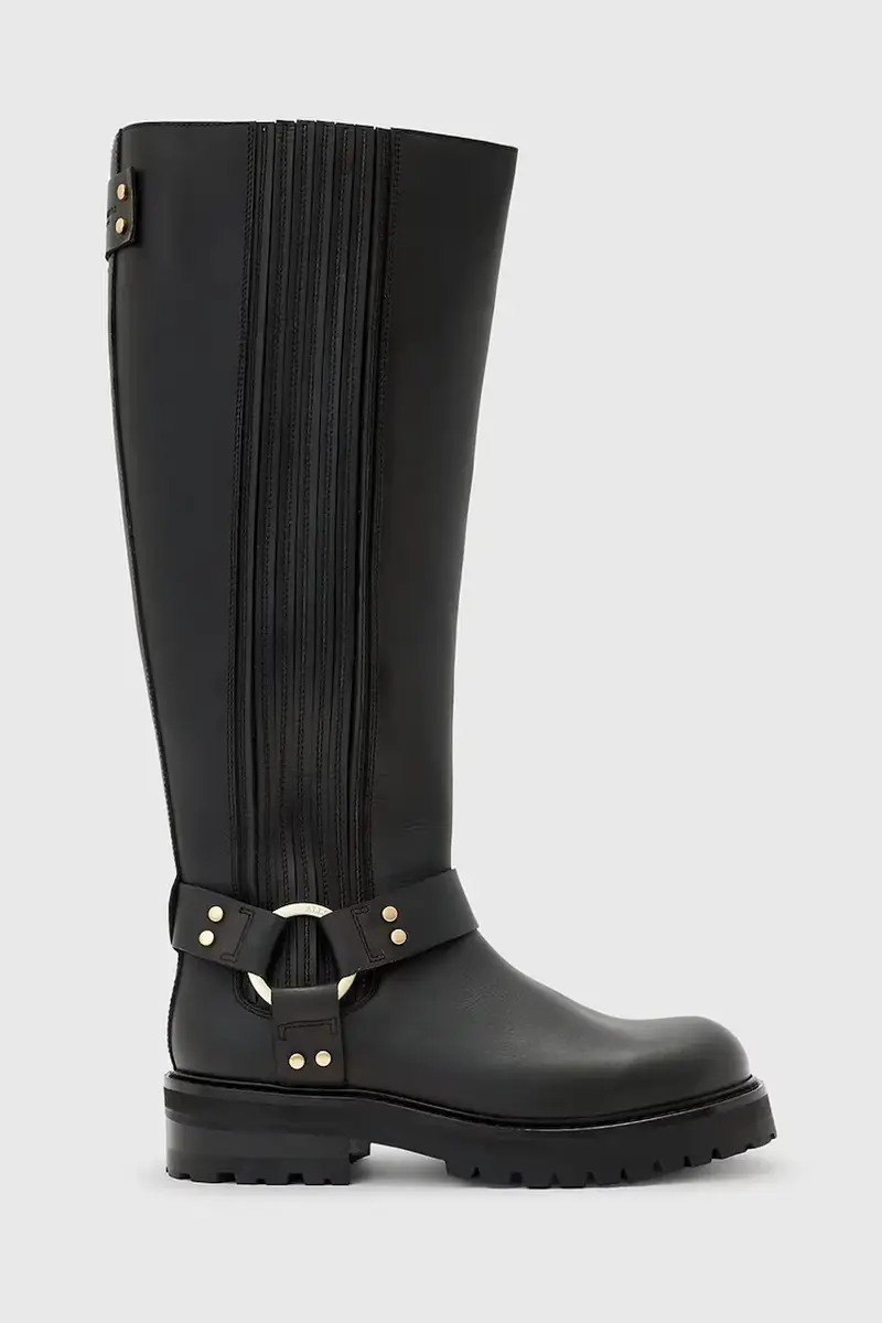stivali in pelle MADDIE HIGH BOOT donna colore nero W185FB