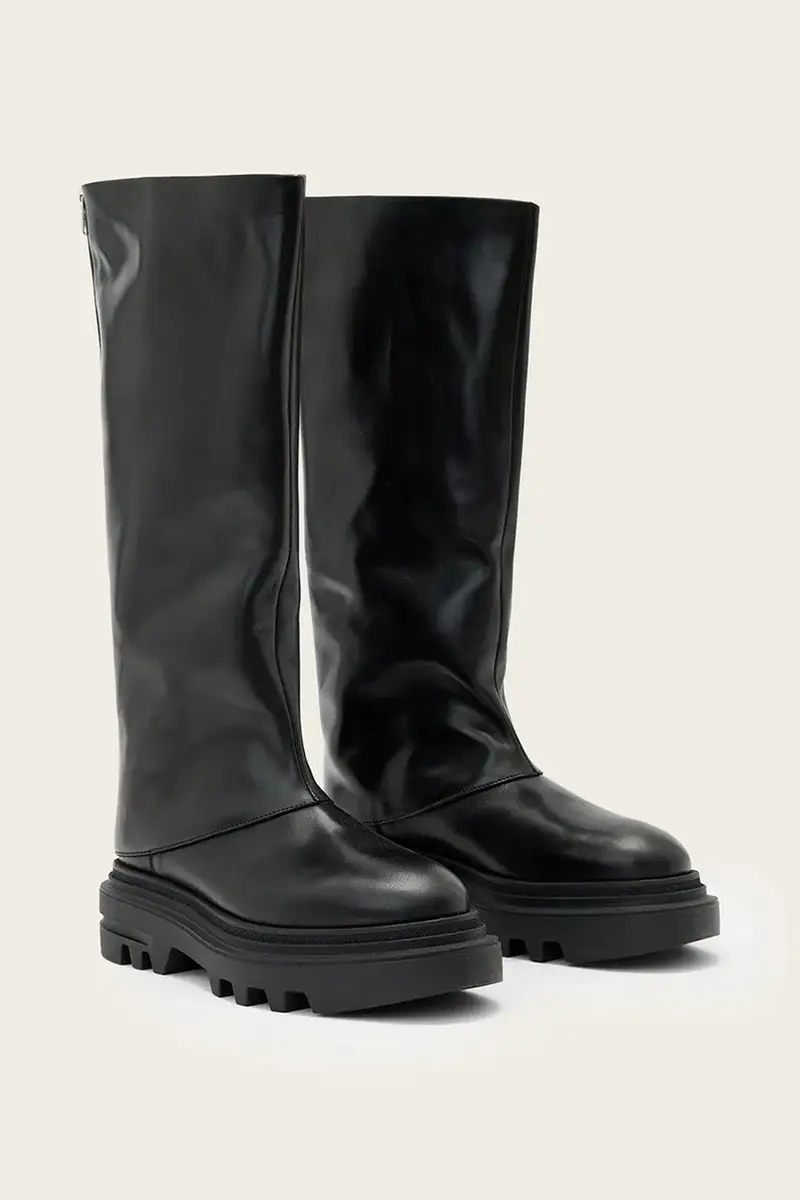 stivali in pelle Maxie Boot donna colore nero W064FD miniatura 2