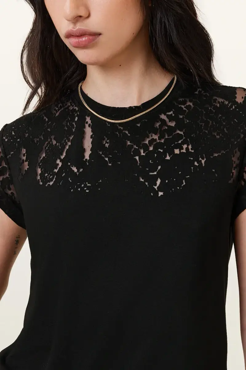 AllSaints T-shirt Donna Nero 3337145 miniatura 2