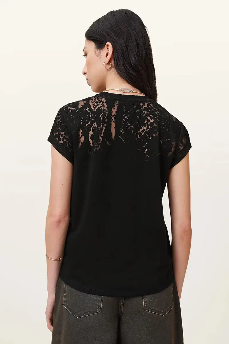 AllSaints T-shirt Donna Nero 3337145 miniatura 3