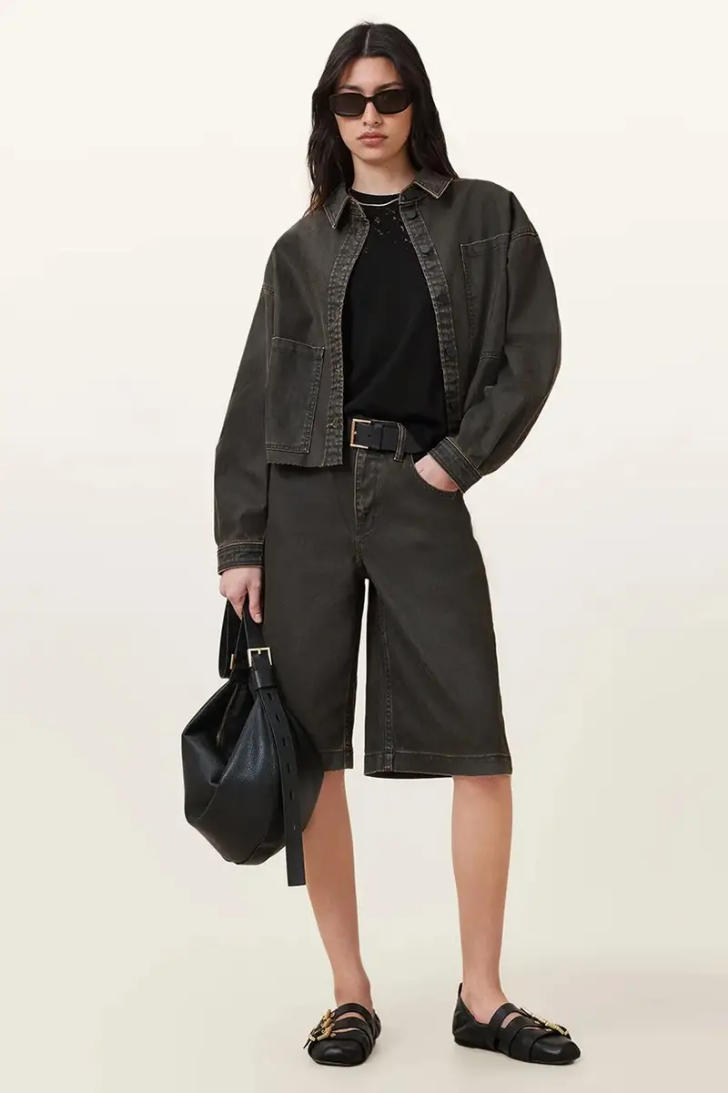 AllSaints T-shirt Donna Nero 3337145 miniatura 5