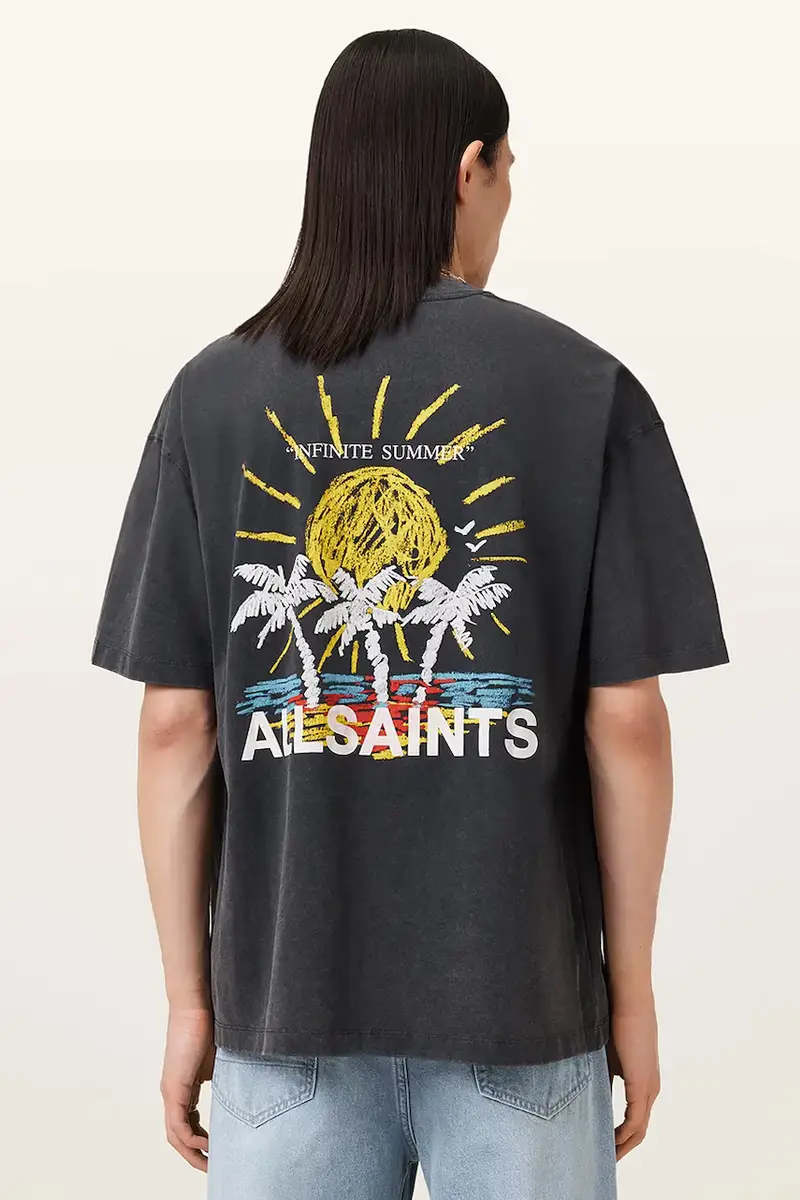 AllSaints T-shirt Uomo Nero 3637671 miniatura 2