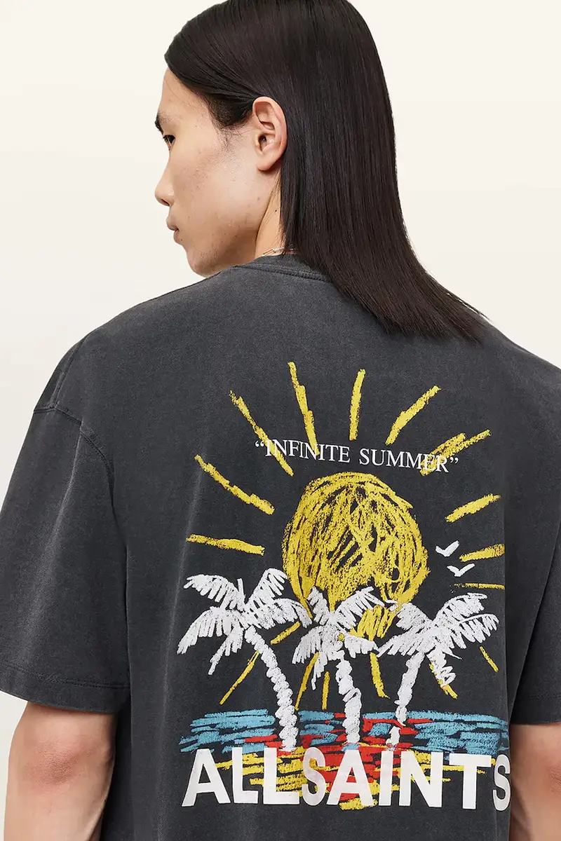 AllSaints T-shirt Uomo Nero 3637671 miniatura 3