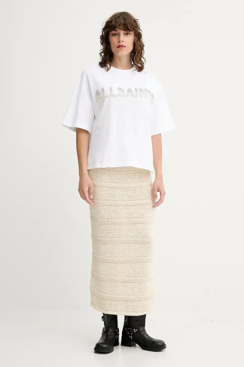 AllSaints T-shirt Donna Bianco 3124660 miniatura 2