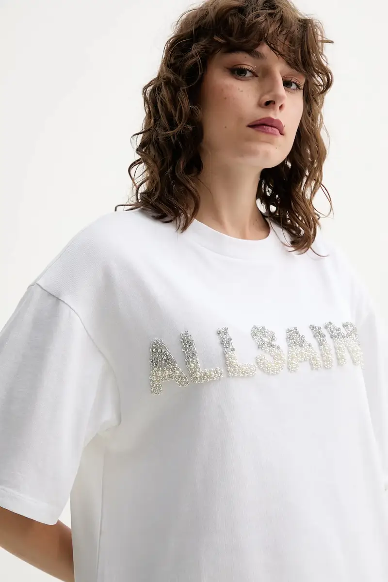 AllSaints T-shirt Donna Bianco 3124660 miniatura 4