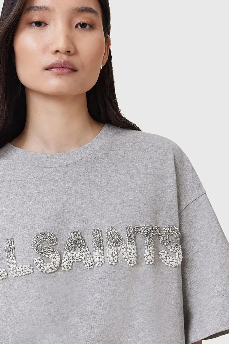 AllSaints T-shirt Donna Grigio 3249903 miniatura 2