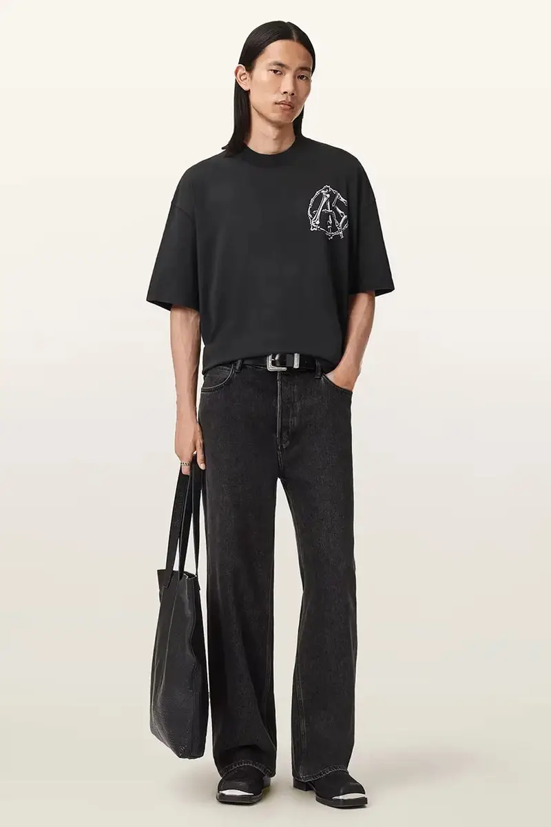 AllSaints T-shirt Uomo Nero 3648511 miniatura 5