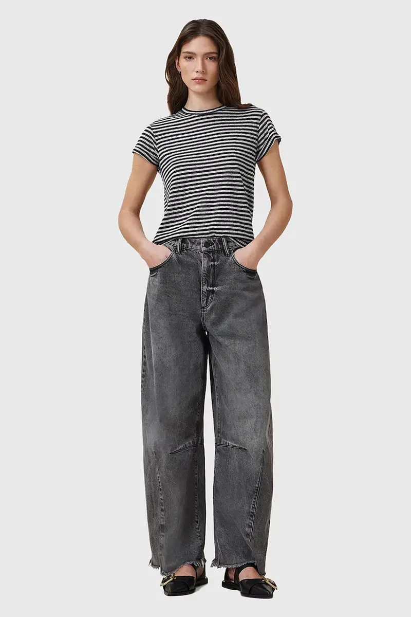 AllSaints T-shirt Donna Nero 2985501 miniatura 4