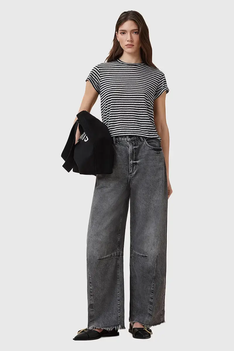 AllSaints T-shirt Donna Nero 2985501 miniatura 5