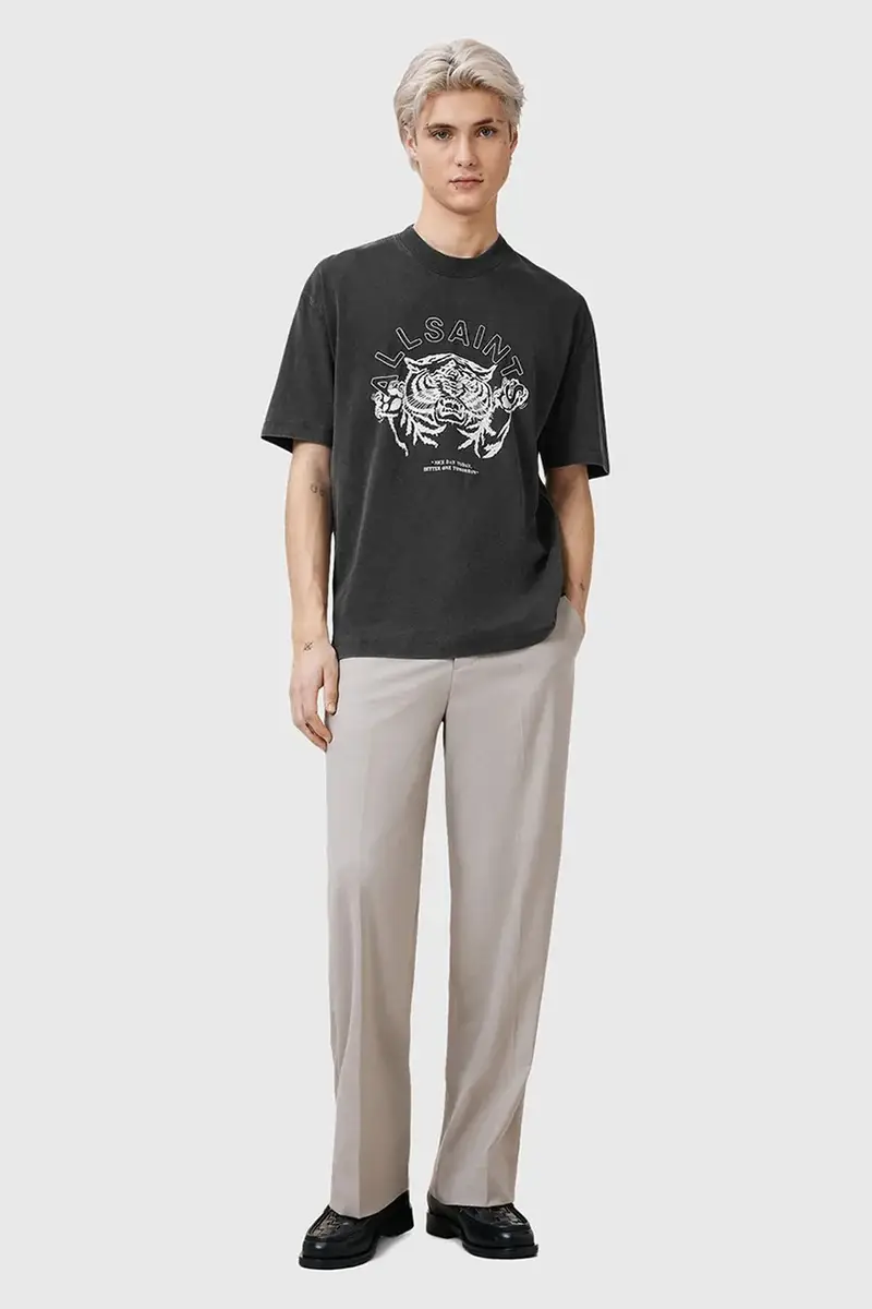 AllSaints T-shirt Uomo Grigio 2982856 miniatura 5