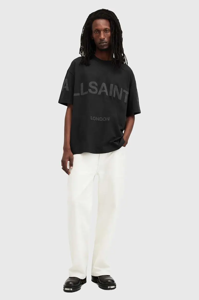 AllSaints T-shirt Uomo Nero 3326808 miniatura 4