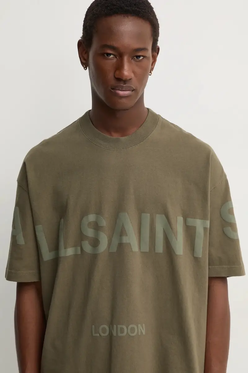 AllSaints T-shirt Uomo Verde 3158842 miniatura 4