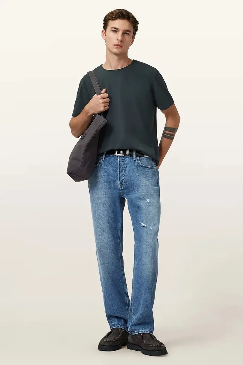 AllSaints T-shirt Uomo Grigio 3249789 miniatura 4