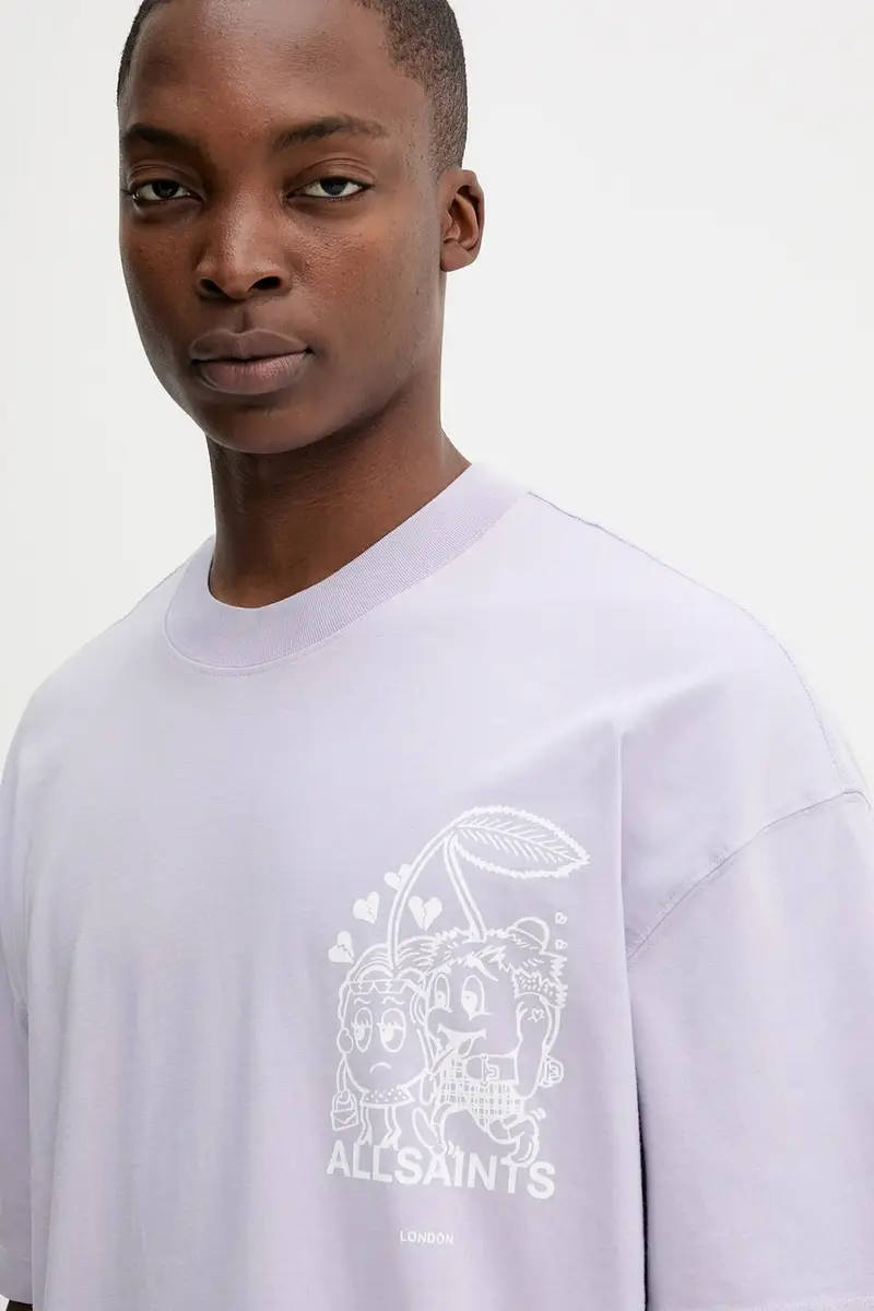 AllSaints T-shirt Uomo Bianco 3277765 miniatura 4